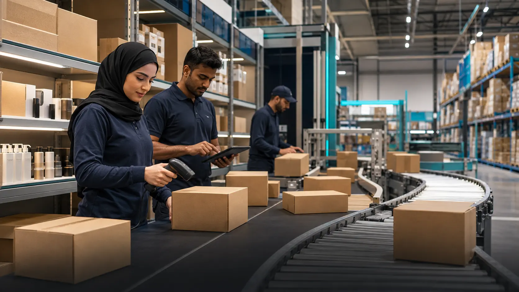 Technology-driven e-commerce fulfilment and order processing center